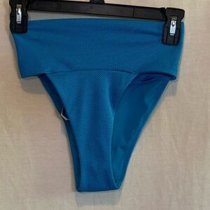 AA-114 Aerie NWT Teal Blue High Cut Cheeky Summer Swim Bikini Bottoms Size XS